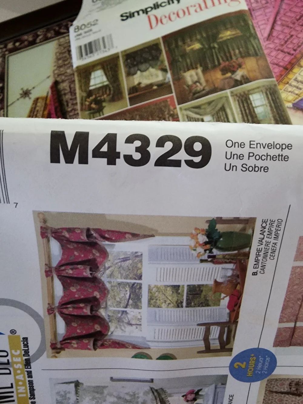 Simplicity Curtains & Drapes Sewing Pattern Lot in Yellow, Green, Pink